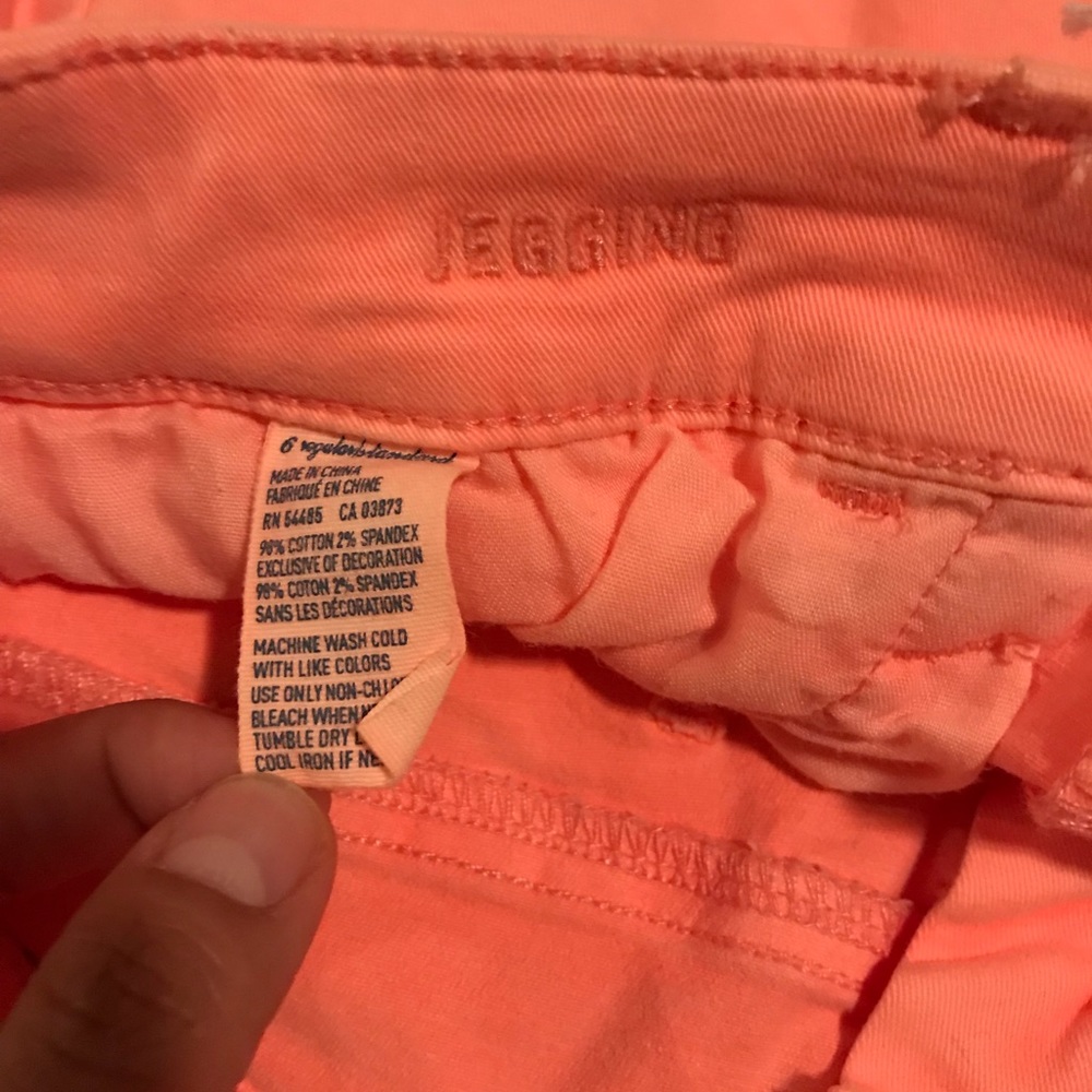 coral jeggings from American Eagle